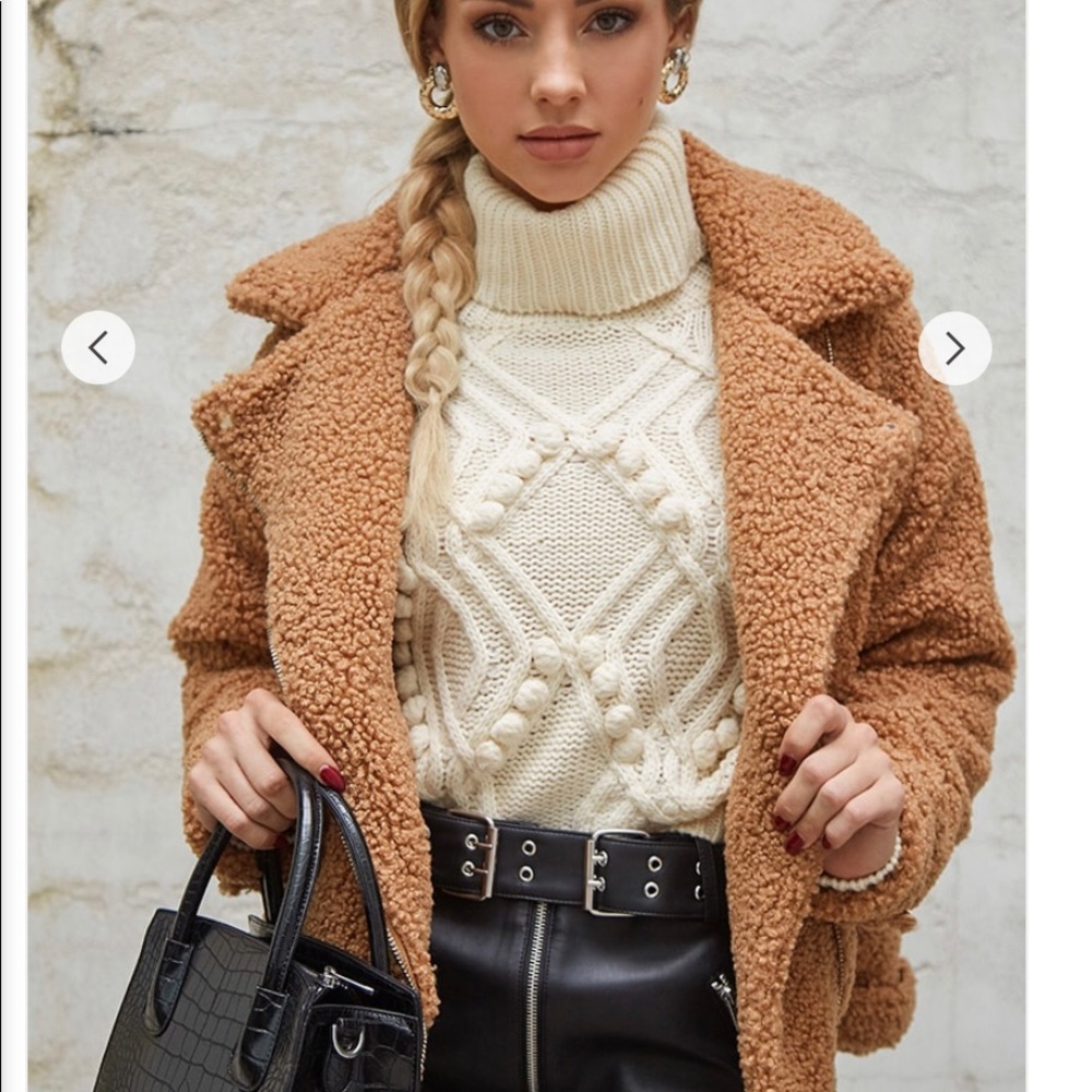 Forever 21 | Faux Shearling Jacket | Camel color